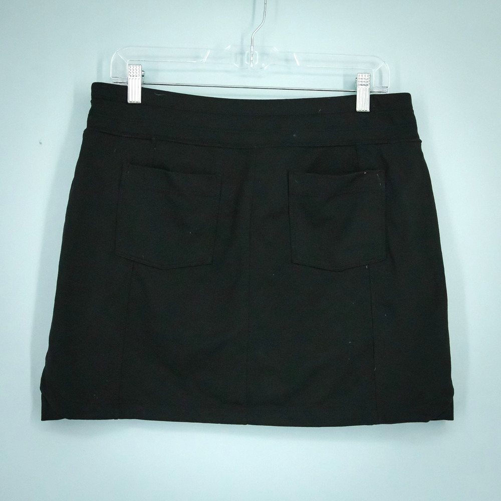 Athleta Size Medium M Black Metro Pull On Mini Active Athletic Knit Short Skort - Picture 4 of 8